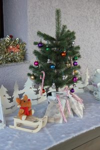 décoration de l'atelier de Noël pour se mettre dans l'ambiance festive